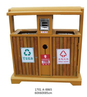 贵阳钢木分类垃圾桶
